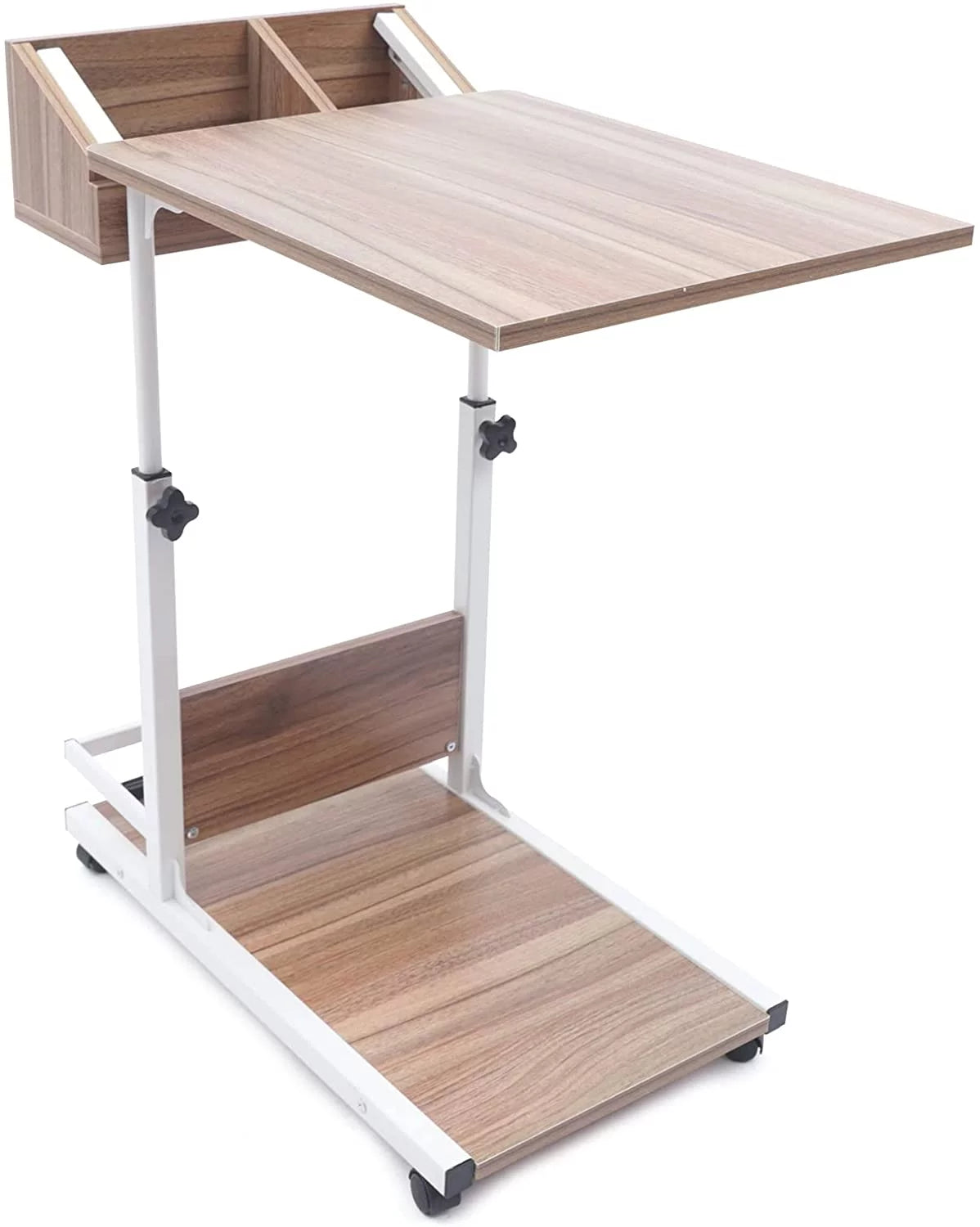 C-Shaped Height Adjustable Table with Rolling Wheels Z454