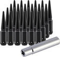 M14x1.5 Spike Lug Nuts with Cone Seat, 3/4" 19mm Hex, Chrome, Set of 24 T7744