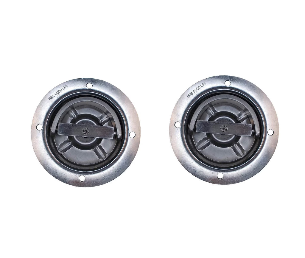 Rotated Floor Mount Round Tie-Down D Ring 2-Pack P75455