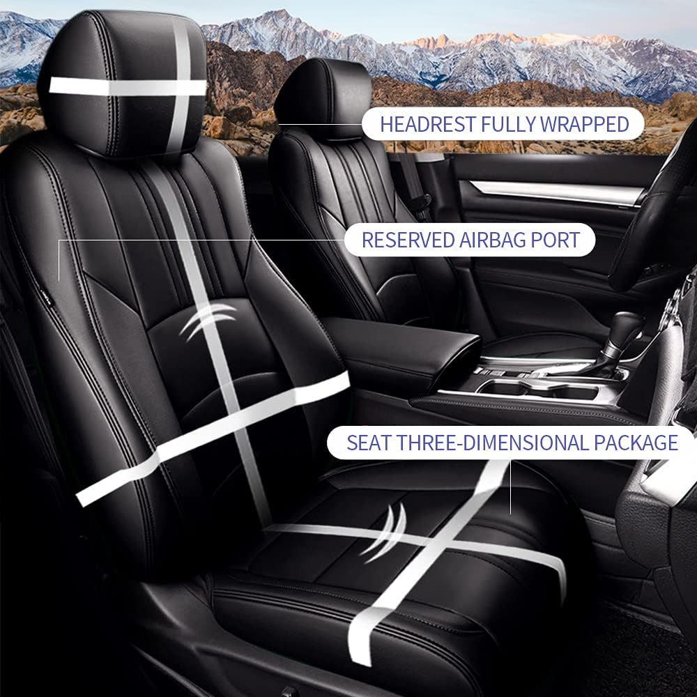 Faux Leather Waterproof Full Set Car Seat Covers R5503