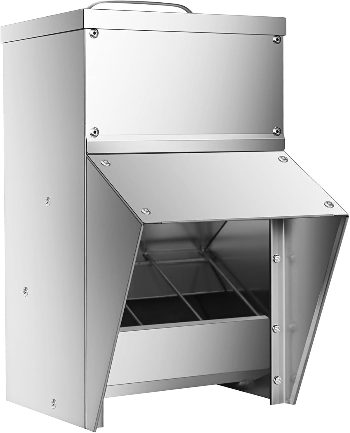 Galvanized Metal Chicken Feeder 11.5 Lbs Capacity with Lid L97887