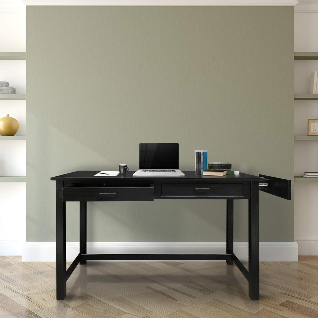 Black Work Desk with Side Drawer P577