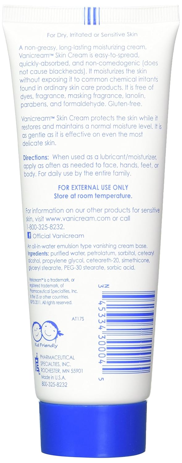 Moisturizing Skin Cream, Fragrance Free, 4 Ounce (Pack of 2) Y327