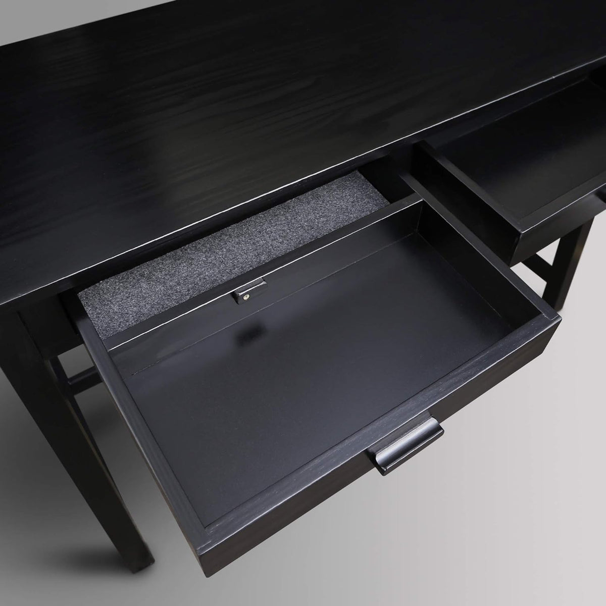 Black Work Desk with Side Drawer P577