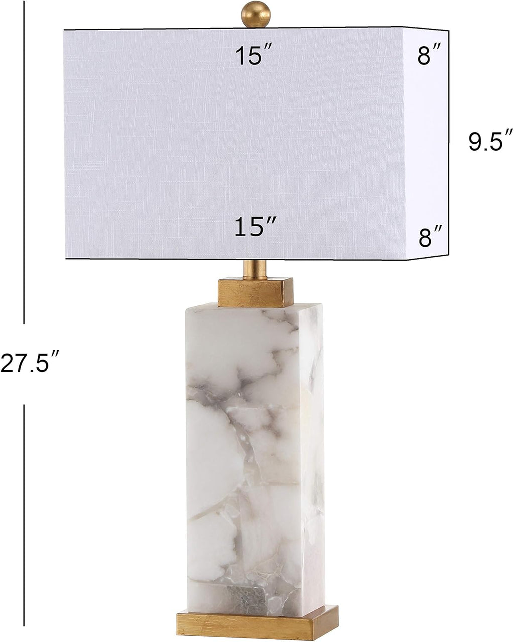 27.5 Alabaster LED Table Lamp K995
