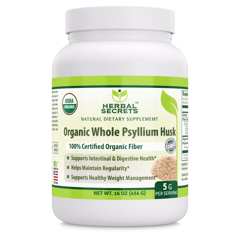 USDA Certified Organic Psyllium Husk 16 Oz A806606