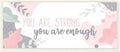 Pink Floral Quote Canvas Wall Art H2325
