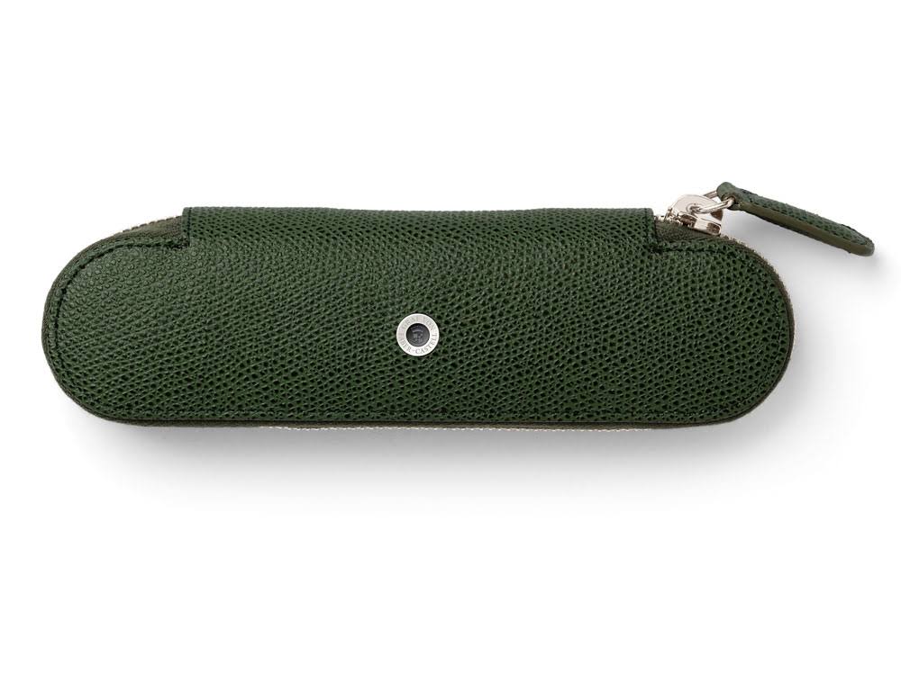 Olive Green Zipper Pen Case for Two Y769166