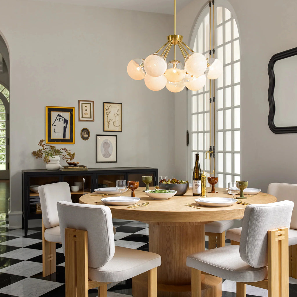 10-Light Dimmable Glass Globe Chandelier K80699