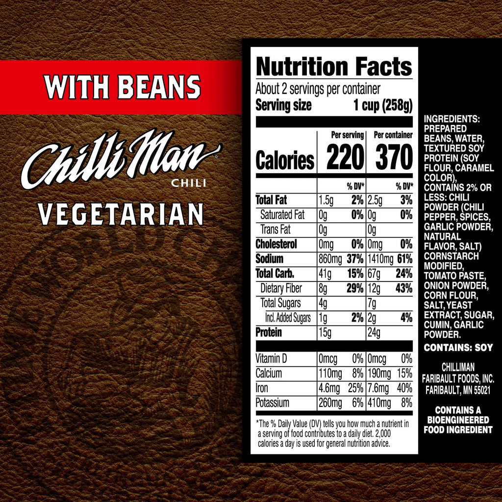 (12 Pack) Canned Vegetarian Chili With Beans, 15 ounce can T454627