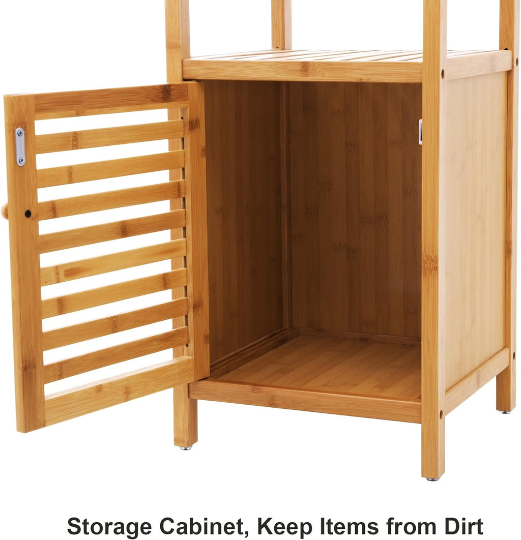 Bamboo 4 Tier Floor Cabinet Q9217