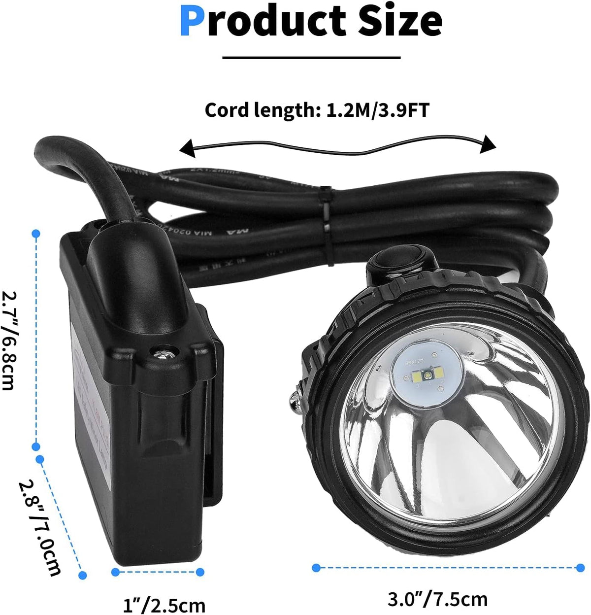 Rechargeable Waterproof LED Mining Headlamp U323