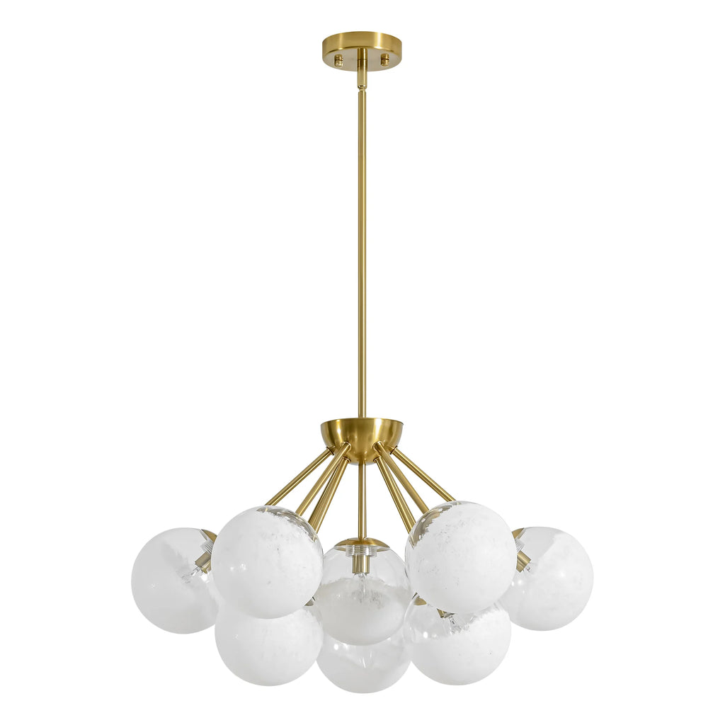 10-Light Dimmable Glass Globe Chandelier K80699