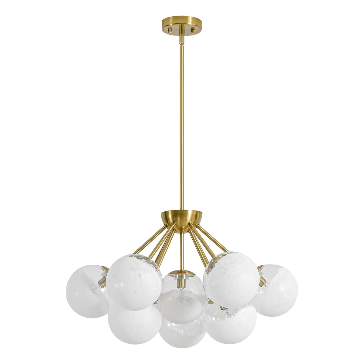 10-Light Dimmable Glass Globe Chandelier K80699