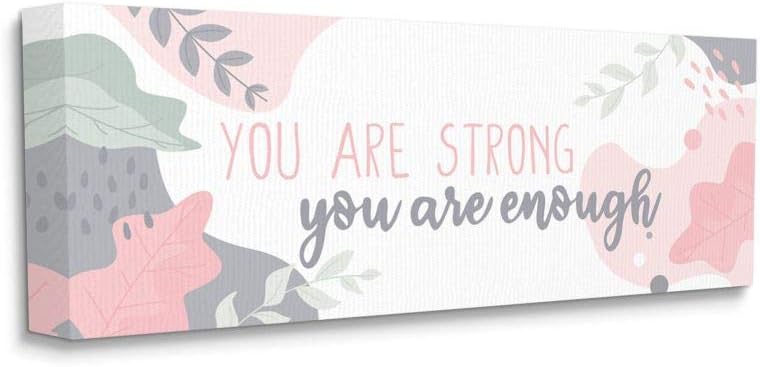 Pink Floral Quote Canvas Wall Art H2325