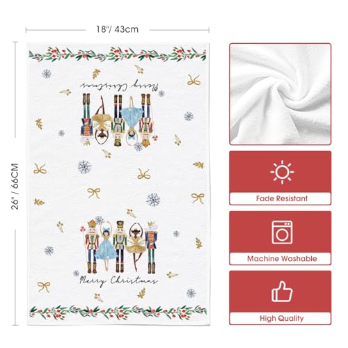18x26 Inch Set of 4 Christmas Kitchen Towels H3709