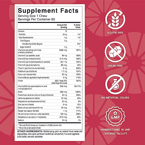 Strawberry/Orange/Cherry Multivitamin Soft Chews, 180 count L4204
