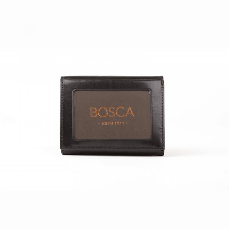 Dark Brown Leather Trifold ID Wallet M962