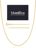 Solid 18k Gold Over 925 Sterling Silver Chain Necklace U818501