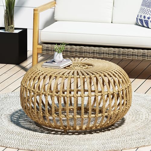 Round Rattan Wicker Coffee Table P43029