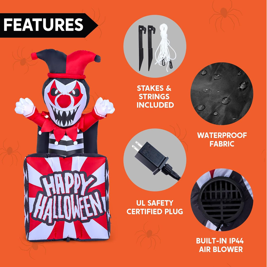 5 Ft Halloween Inflatable Decor with Built-in LEDs F909503