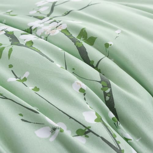 Queen Fluffy Soft Microfiber Floral Comforter Set with 2 Pillowcases R4489
