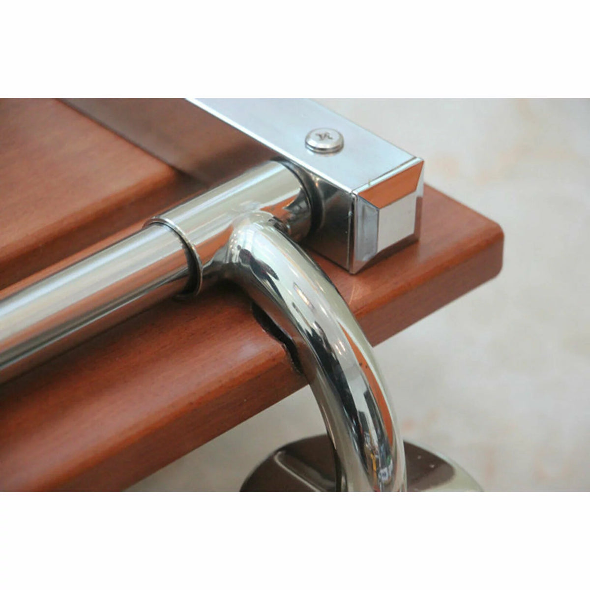 Folding Shower Seat Wall Mounted Wood Bathroom Bench P3423