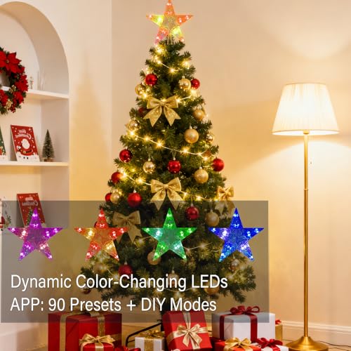Color Changing Christmas Star Tree Topper O62695