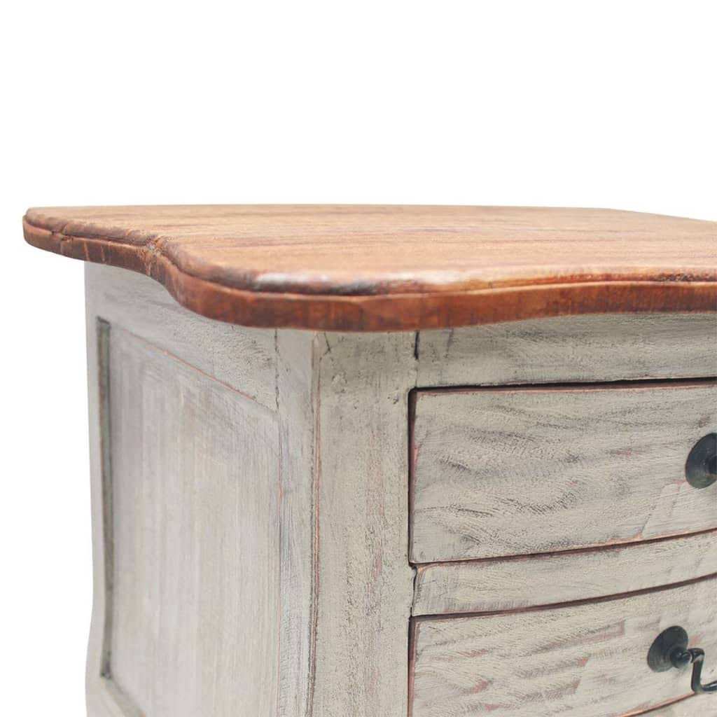 Solid Reclaimed Wood Bedside Cabinet U522