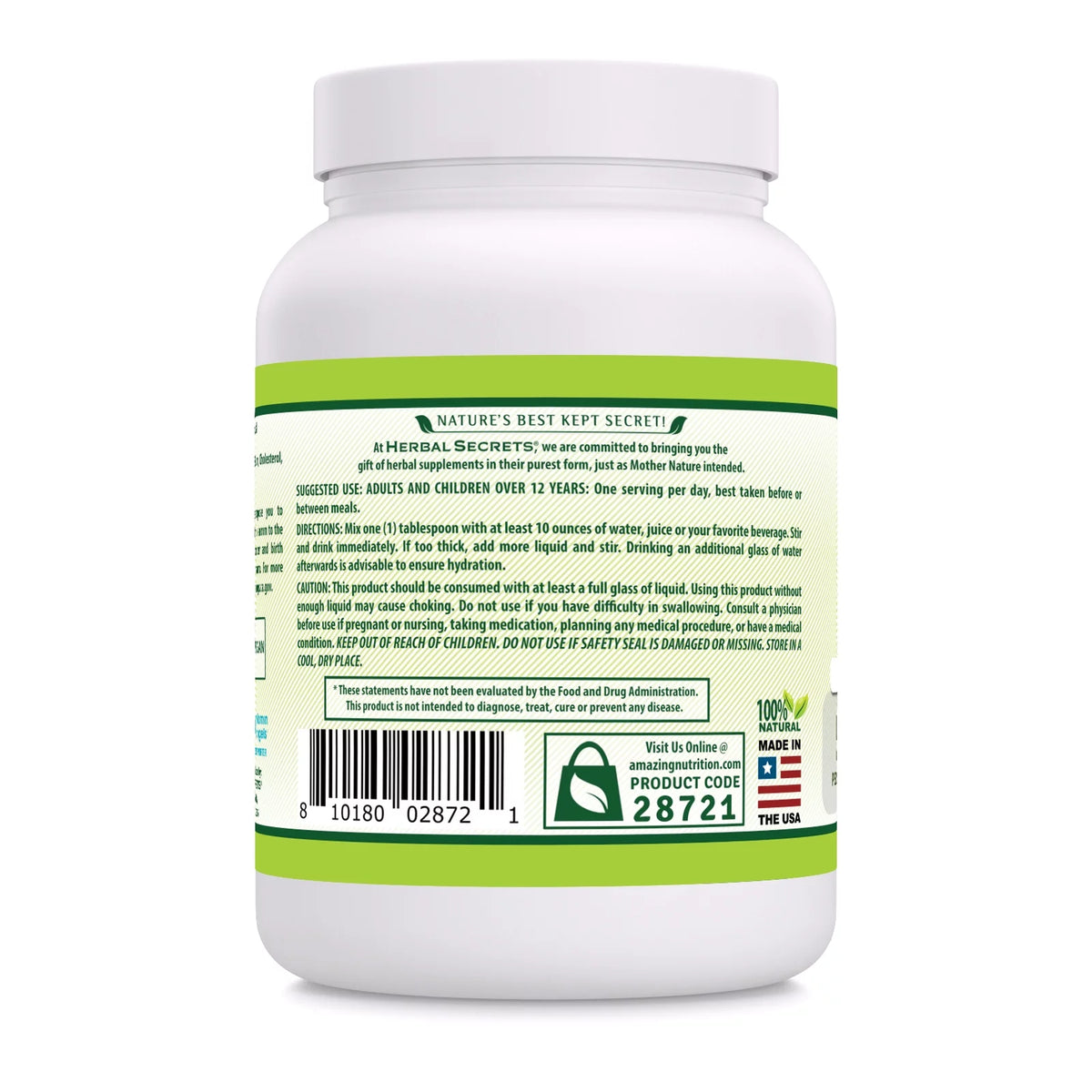 USDA Certified Organic Psyllium Husk 16 Oz A806606