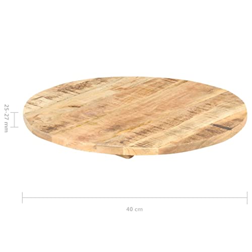 Solid Reclaimed Wood Round Table Top 15.7" Y5118