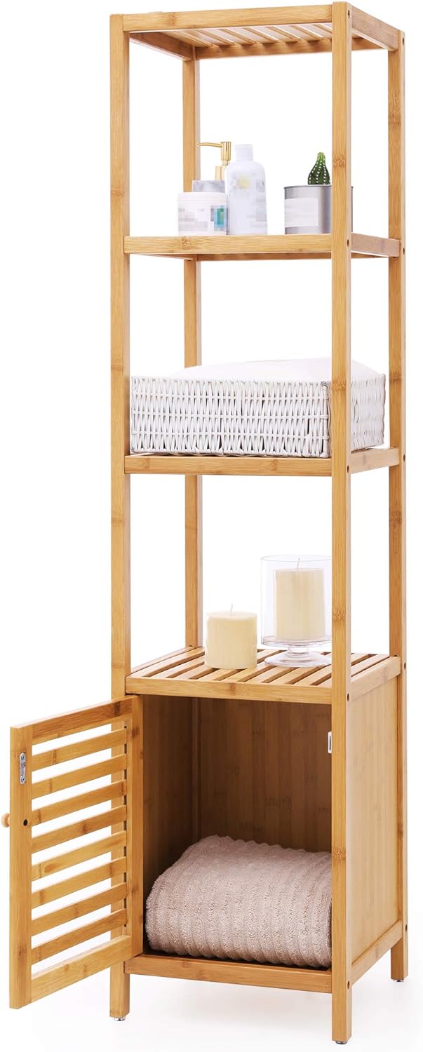 Bamboo 4 Tier Floor Cabinet Q9217