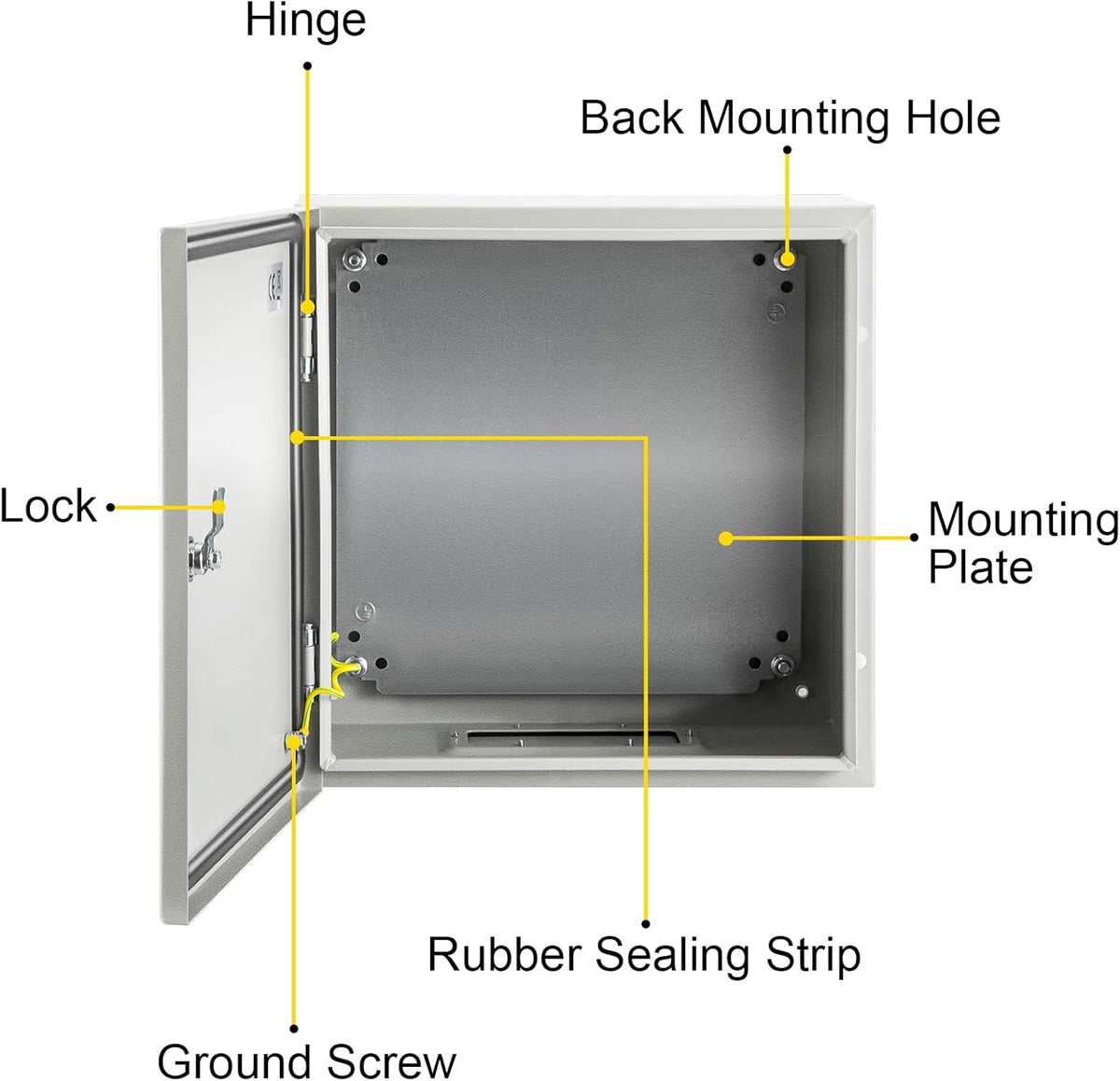 12 x 12 x 8'' NEMA 4X Steel Electrical Enclosure C13926