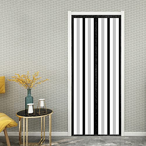 Insulated Magnetic Thermal Door Curtain, Black, Fits Doors up to 36" x 82" C989
