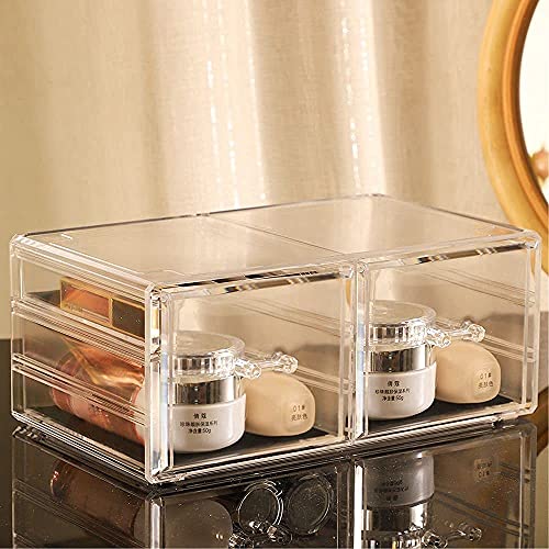 Large Clear Makeup Organizer with 8 Drawers, Set of 3 A92185