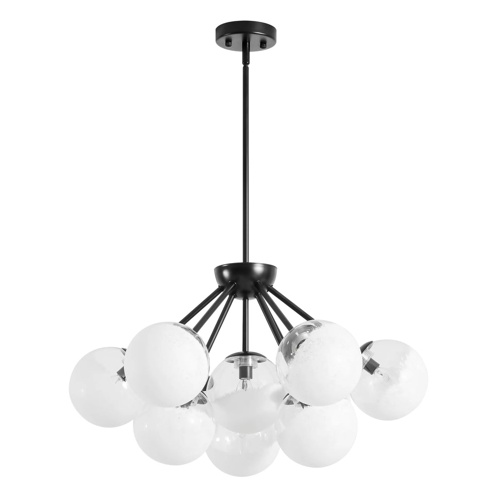 10-Light Dimmable Glass Globe Chandelier K80699