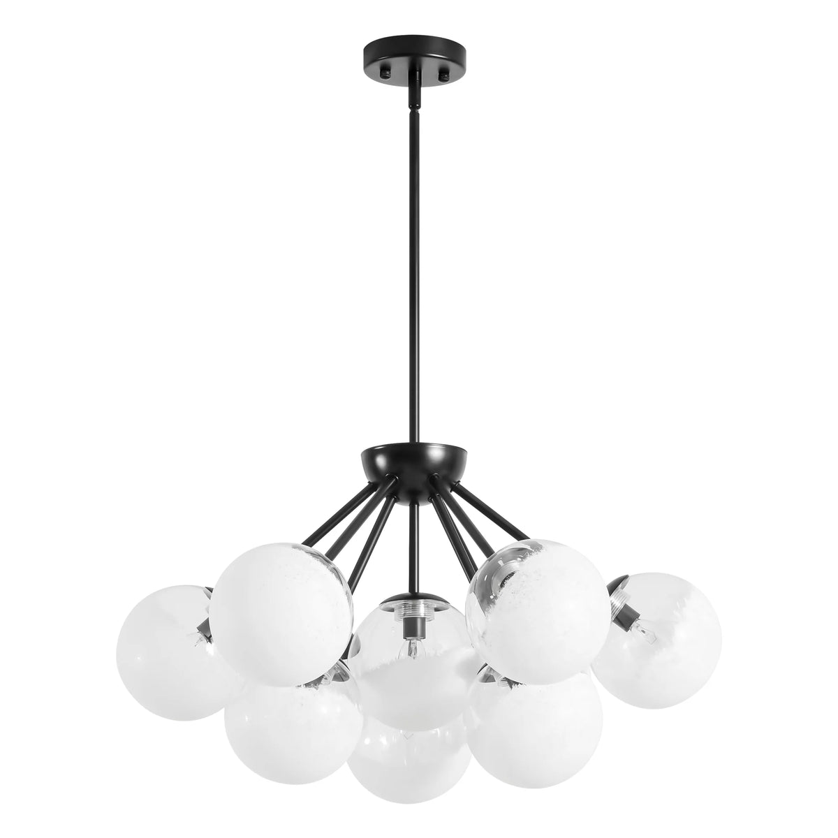 10-Light Dimmable Glass Globe Chandelier K80699