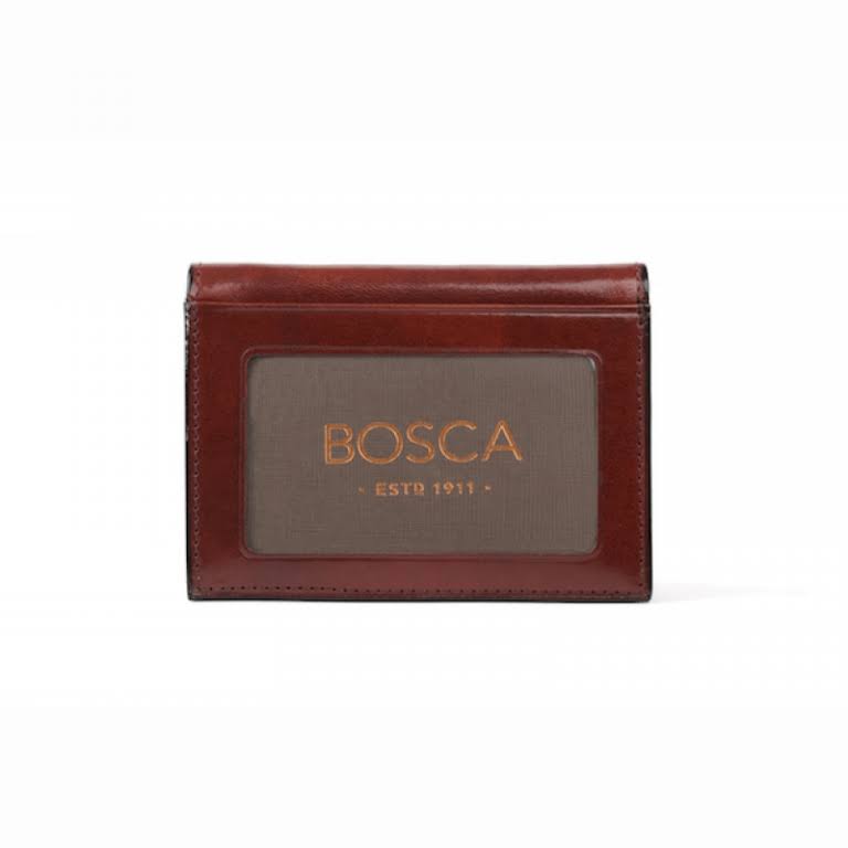Dark Brown Leather Trifold ID Wallet M962