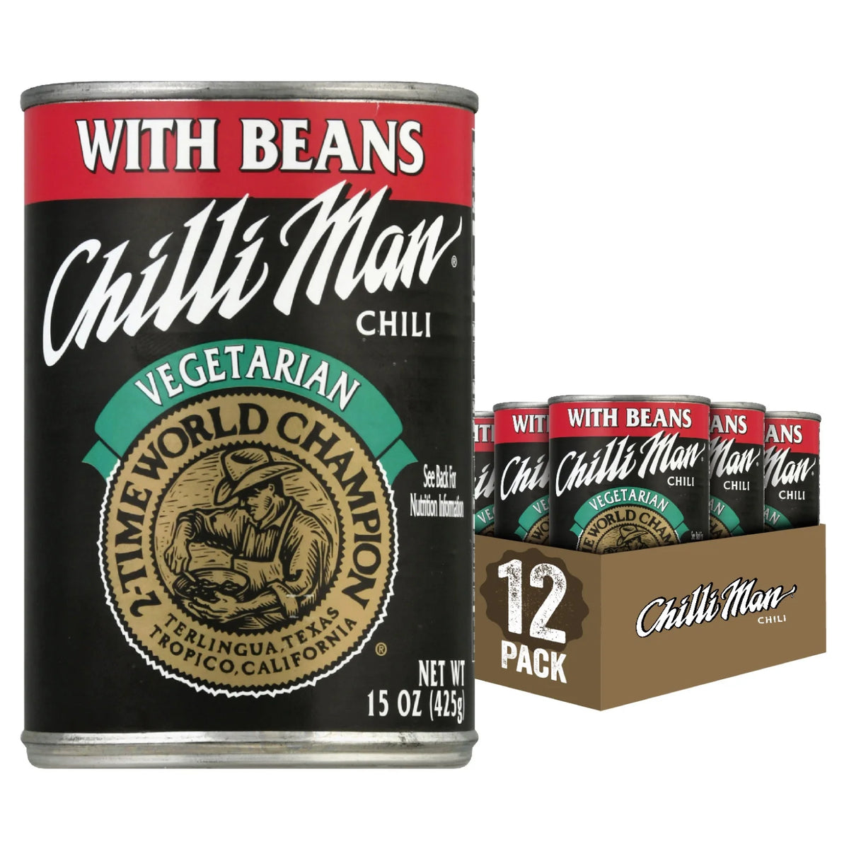 (12 Pack) Canned Vegetarian Chili With Beans, 15 ounce can T454627