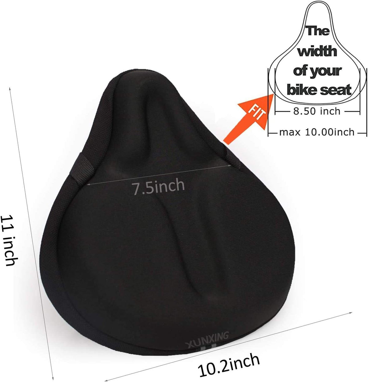 Large Comfort Wide Gel Bicycle Saddle Cover F663525