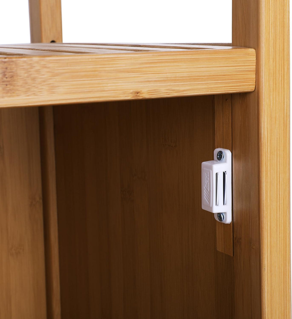 Bamboo 4 Tier Floor Cabinet Q9217