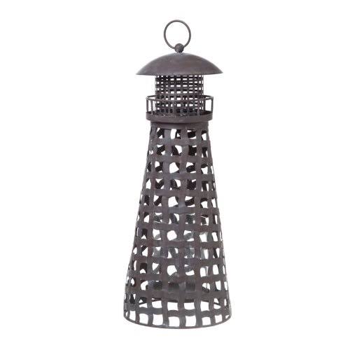 Metal and Glass Cylinder Lantern N92460