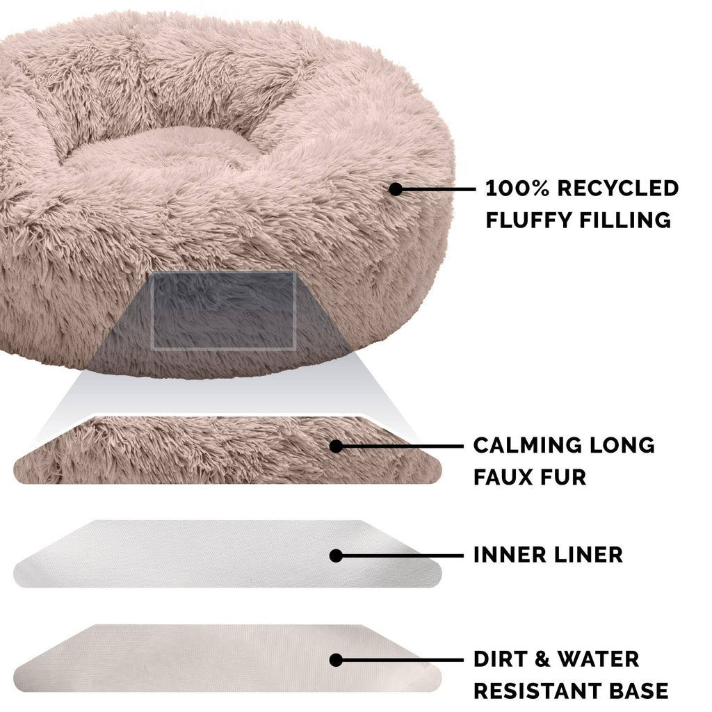 Long Fur Donut Dog Bed T495