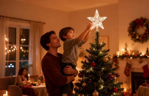 Color Changing Christmas Star Tree Topper O62695