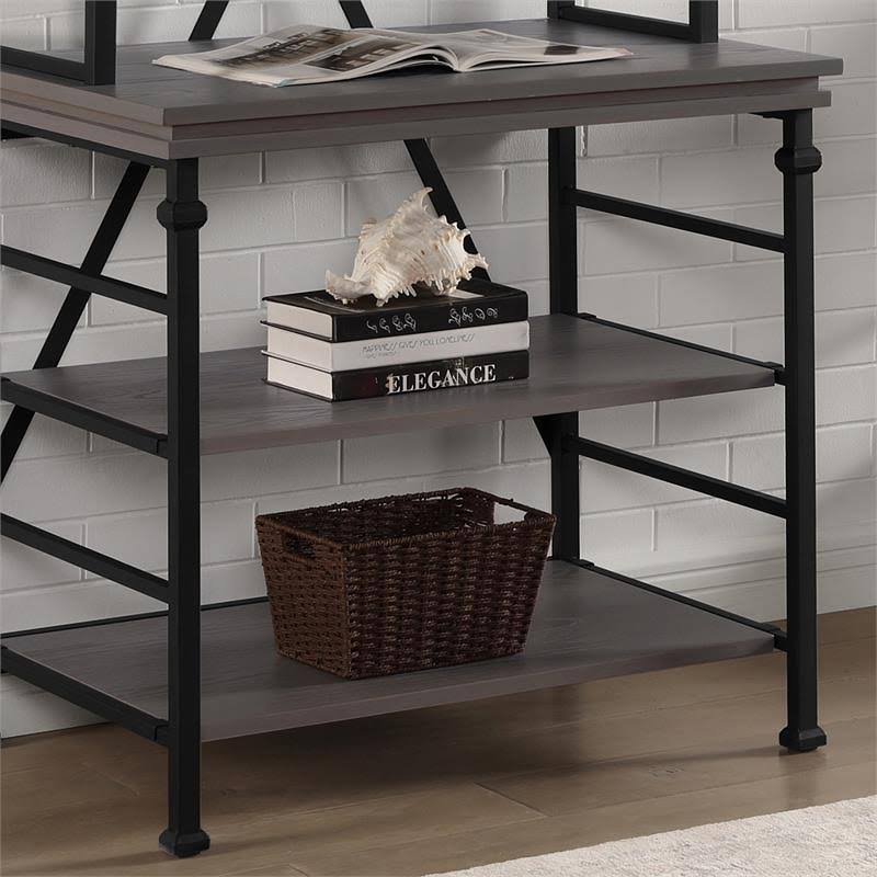 Industrial Metal 6-Shelf Bookcase Z956