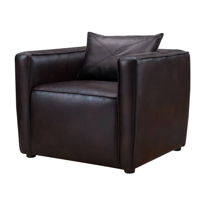 Brown Faux Leather Accent Chair N93695