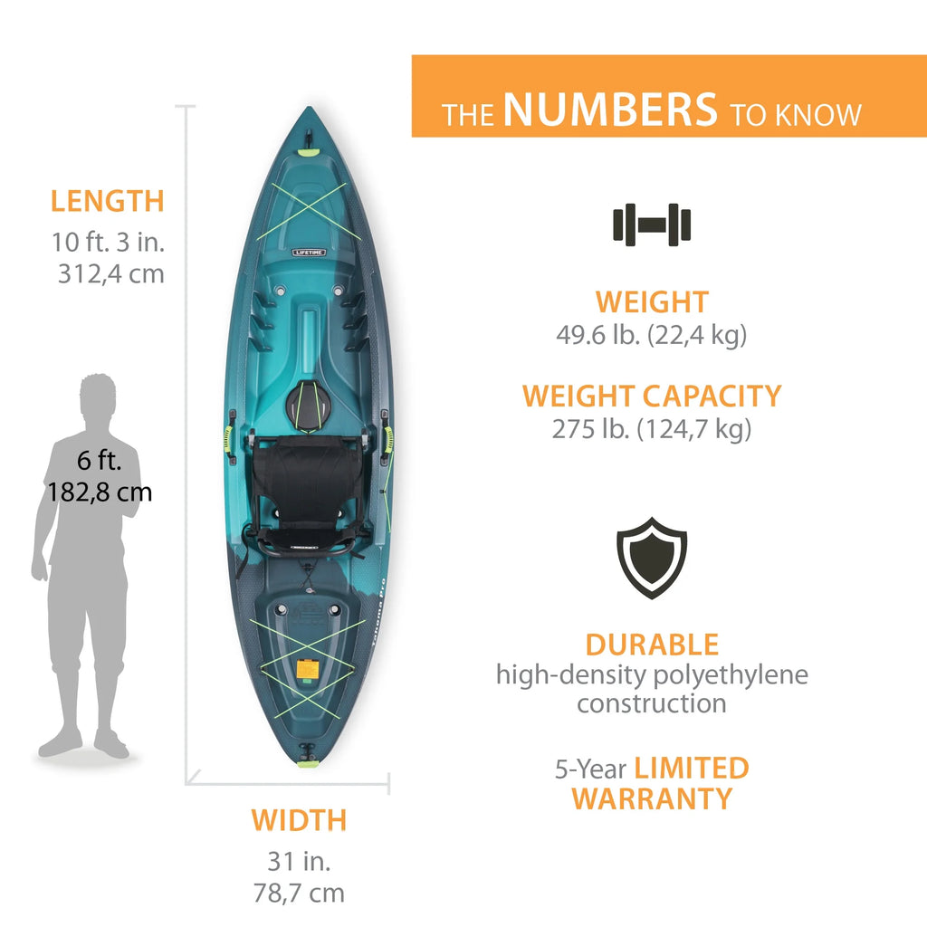 10 ft Sit-on-Top Kayak, Aurora Fusion Blue Z20479