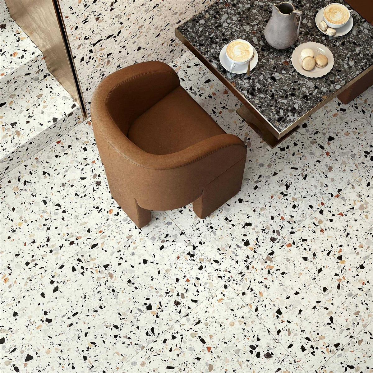 24 x 24 Terrazzo Look Porcelain Italian Tile S131