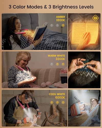 3-Color 6-Brightness Rechargeable Book Light X706