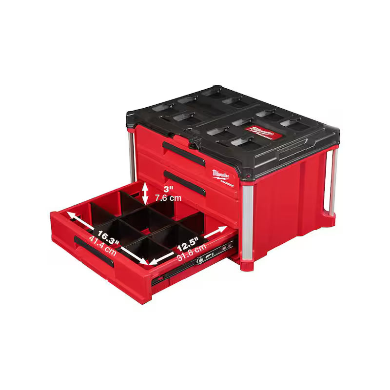 3/8 in. Drive SAE/Metric Mechanics Tool Set 62-Piece with 3-Drawer Tool Box K212